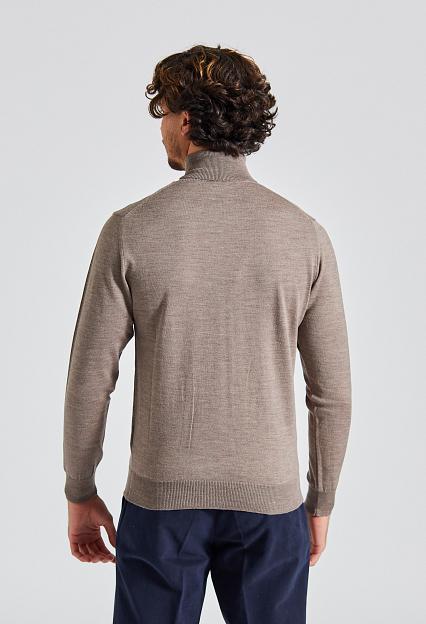 Onesto Merino Høy Hals Beige Mel